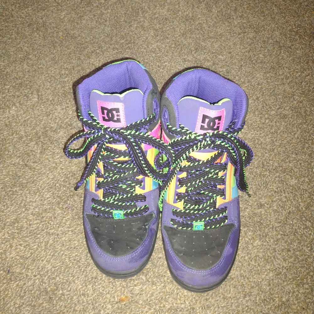 DC Rebound Hi Skate Sneakers 80s Retro Size 8